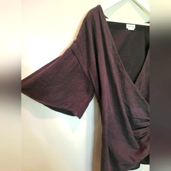 Lovers + Friends Thaylise Linen Black Surplice V Neck Mini Dress SZ S - Picture 9 of 12